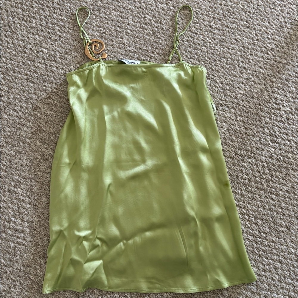 Princess Polly APPLE CIDER MINI DRESS GREEN